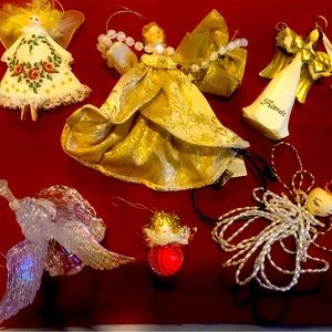 Lot Of 6 Angel Ornaments